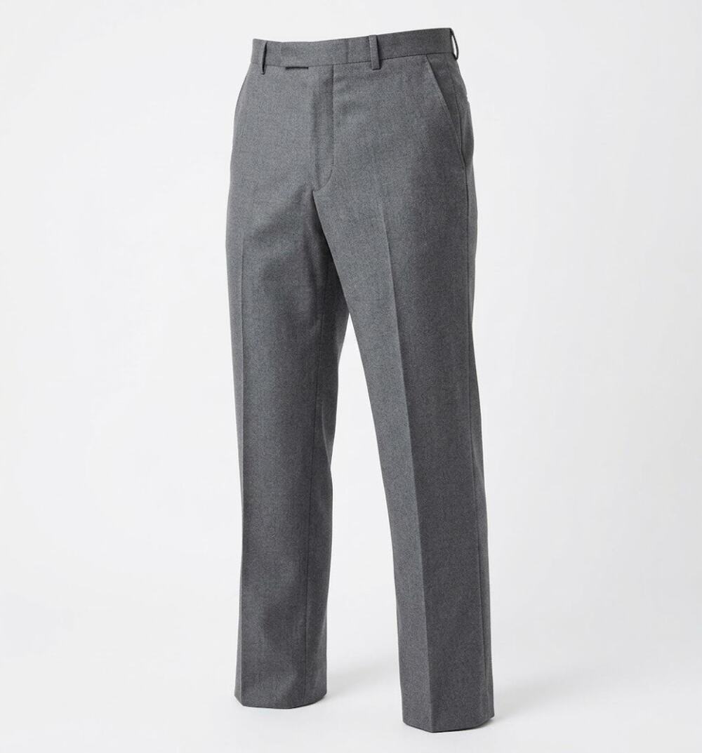 Pants Dress 34x31 Trousers Jantzen Gray Wool Blend Flat Front  High Rise 90s VTG